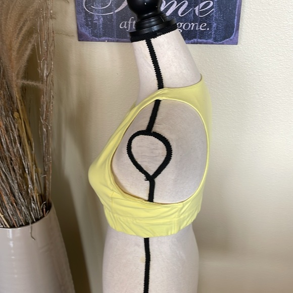 J.crew & New Balance Colab Workout Sports Bra Crop Top Yellow Size Small - Picture 6 of 9